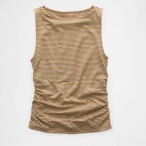 American Eagle Ruched Boat Neck Tank Top
